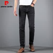 皮尔卡丹（pierre cardin）牛仔裤男 2021夏季透气直筒弹力柔软轻薄舒适简约修身商务长裤203911灰黑色 35