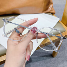 Bosibao 梵西欧防蓝光近视眼镜女无度数平光眼镜男手机电脑防辐射眼镜学生 【FXO正品】透蓝色+镜盒镜布 高清护眼近视400度