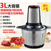 侨源 电动绞肉机 家用多功能不锈钢料理机 搅拌蒜蓉蒜辣椒破壁机 不锈钢2L