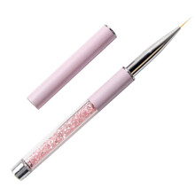 茹诗妮 美甲极细拉线笔11mm粉色装钻画图彩绘美甲笔指甲油画线条初学者用 7mm