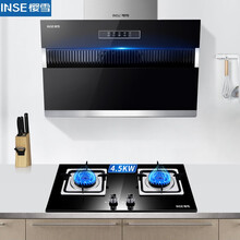 樱雪（INSE）抽油烟机灶具套装 家用 侧吸 19立方大吸力 燃气灶 烟灶套装C1925+1809B天然气