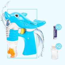 稚气熊全自动泡泡枪宝宝电动音乐声光儿童双模式不漏水海豚吹泡泡机玩具 蓝海豚 基础餐