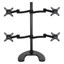 双四屏显示器支架桌面底座升降液晶多屏拼接折叠旋转台式电脑挂架 四屏10-27寸 (底座式)