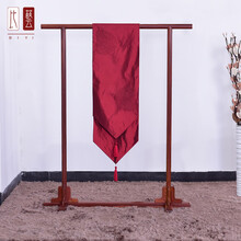 比艺红木家具非洲花梨（学名：刺猬紫檀）新中式衣帽架实木衣服架子落地挂衣架木质卧室衣架 简易衣架矮款