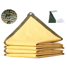 沪帆 全新料米黄色遮阳网加密加厚防晒网遮阴网米黄色阳台庭院家用抗老化3*5米