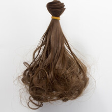 新品新品sd可儿AS娃叔bjd叶罗丽内扣梨花卷娃娃假发手工DIY发排15cm 12# 横长1米，竖长15厘米