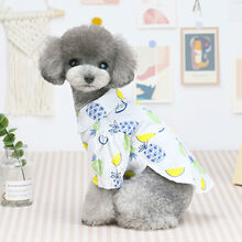 小狗狗衣服春夏装薄款泰迪比熊博美小型犬宠物夏季公主连衣裙子潮 21菠萝衬衫-绿色 XS码(建议1.0-2.3斤)