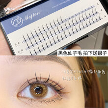 焦糖仙子毛睫毛单根眼睫毛假睫毛女自然仿真单簇嫁接仙女美睫睫毛 黑色单根仙子毛10mm