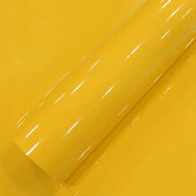 汽车改色膜全车车身改色亮光膜摩托车模贴纸整车内饰贴膜改装贴纸 高亮柠檬黄 1.52米宽*50厘米长