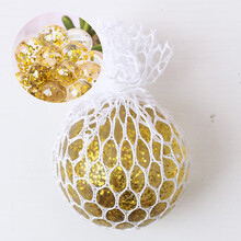 软软的玩具 创意学泄减压葡萄球捏捏乐球玩具金粉水球水晶六一儿童节礼物XLT 金色 均码