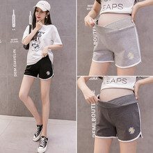 什靓孕妇裤子夏季薄款外穿时尚打底裤休闲裤潮妈孕妇短裤安全裤夏装 深灰色 M