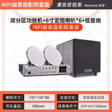 纽曼吸顶式5.1家庭影院音响电视家用客厅吊顶音箱吸顶喇叭舞蹈室3d环绕立低音炮HIFI 专业功放+6个6寸高音喇叭+低音炮