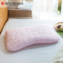 西川（NISHIKAWA） 日本进口儿童枕3-10岁儿童成长健康枕头睡眠枕颈椎枕头 粉色 58x35cm