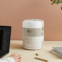 小熊（Bear）电热饭盒 2L双层热饭神器不锈钢内胆上班族保温加热办公室带饭预约器DFH-A20D1