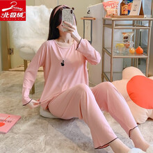 北极绒品牌 月子服夏季薄款莫代尔产后哺乳喂奶家居服套装5月份6产妇住院孕妇睡衣 H1934 粉色 M