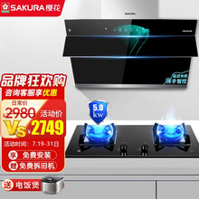 樱花(SAKURA) 侧吸式抽油烟机 天然气烟灶套装 家用吸油烟机自清洗 升级5.0KW猛火燃气灶 Z306+B9209（多开孔灶具）天然气 智能体感烟机