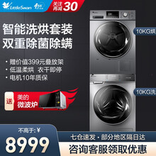 小天鹅（LittleSwan）洗烘套装滚筒洗衣机全自动 热泵烘干机烘洗套装护衣护色TG100M8Y2 H32WY 10洗10烘 水魔方冷水洗 低温柔烘