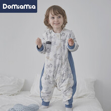 Domiamia双层睡袋婴儿秋冬儿童薄棉防踢被宝宝长袖分腿睡袋夹棉款  环车游记-M码（推荐身高75-90cm）