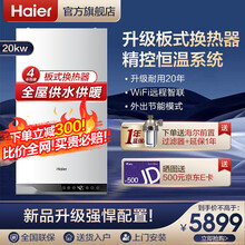 【新品】海尔（Haier）壁挂炉 地暖暖气片燃气壁挂炉 洗澡恒温热水两用锅炉 家用板换式天然气采暖炉 20KW（适用50-120平米）