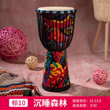 前谷丽江羊皮非洲鼓手鼓民谣鼓入门儿童幼儿园标8标准10寸 标10沉睡森林+赠