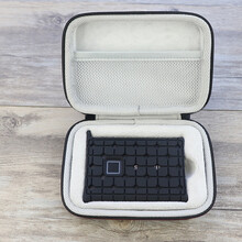 适用于三星T7保护套收纳包三星T7touch移动固态硬盘包硅胶套SSD防震抗摔盒固态移动1t2T便携 皮质加绒包+黑色硅胶套