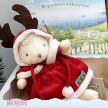 可爱网红小羊公仔抖音同款小坐羊套装包毛衣配饰bunnies同款小羊衣服送女友生日礼物七夕情人节礼物 新年麋鹿风衣(不含羊) 衣服不含羊