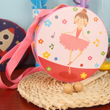 奥尔夫乐器儿童敲鼓打鼓玩具手拍鼓小鼓腰鼓宝宝音乐敲鼓可调背带ONEVAN 跳舞的小女孩