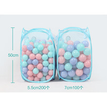 海洋球加厚波波球彩色小球婴儿手抓球宝宝洗澡玩具球海洋球池 (马卡)5.5CM环保加厚200 个+收纳筐