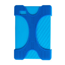 适用于西数随行版移动硬盘保护套新款WD随行款西部数据mypassport随性款X型硅胶套1t2T4t 蓝色(1T/2T)硅胶套