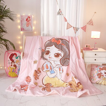 迪士尼 全棉儿童被子幼儿园被褥纯棉夏被艾莎公主苏菲亚冰雪奇缘宝宝空调被可水洗婴儿盖被  全棉-白雪公主乐园 150x200cm 夏被