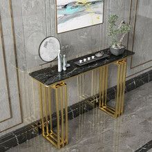 轻奢大理石玄关桌客厅靠墙现代简约入户玄关台新中式条案窄桌装饰缘音 支持定制 组装