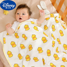 【夏上新】迪士尼婴儿小薄被子纯棉新生儿产房包巾宝宝春秋抱被裹布薄款包被包单初生婴儿用品夏天 小鸭子 90x90cm