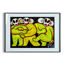 维格列艺术 姚文爽 原作版画《魑》现代简约艺术品挂画空间装饰画家居搭配挂画