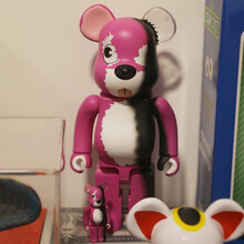 维格列艺术 积木熊 BEARBRICK 绝命毒师玩偶粉熊 潮流家居装饰玩偶摆件 卡通收藏雕塑 绝命毒师玩偶粉熊400%+100%