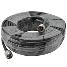 虞友手机信号放大器增强器室外接收信号天线壁挂八木栅格对数天线吸顶天线接头直通头全向天线馈线工具 50-5规格50米馈线 默认N接头