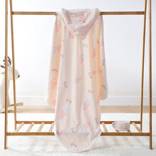 巴仔兔初生婴儿包被纯棉新生儿抱被夏季薄款产房包巾防惊跳可爱宝宝襁褓 蛋挞兔(嫩粉) 90x90cm