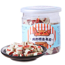 憨憨宠 狗零食 宠物狗狗零食训练灌装大礼包磨牙棒洁齿磨牙棒狗咬胶鸡胸肉牛肉套餐 鸡肉鳕鱼寿司240g