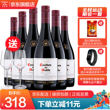 超市	
【红魔鬼旗舰店】智利原瓶进口红酒 干露红魔鬼红葡萄酒 750ml*6瓶整箱装 黑皮诺