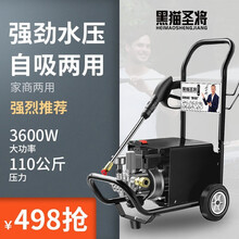 黑猫圣将洗车机高压水泵家用全自动洗车神器便携式水枪清洗机刷车设备 M3高配款（精钢水枪+10米钢丝管+全铜接头)