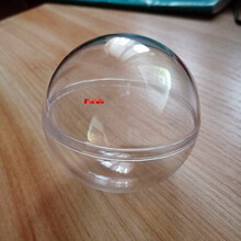 塑料球空心 【无吊孔圆球】娃娃机扭蛋球透明球空心塑料螺纹球口红礼品球装饰 没有孔透明球6CM(5个)