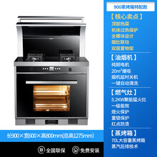 智能集成灶家用体感蒸烤箱臭氧消毒柜洗碗机一体灶官方 标努 900蒸烤箱特配款 【双层置物架】 天然气  左右排烟