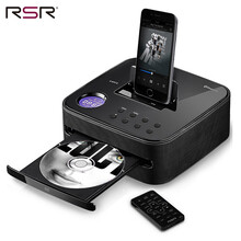 RSR 蓝牙音响cd机二合一 儿童英语学习DVD光盘播放机 迷你组合音响 早教机一体机 DD515黑色