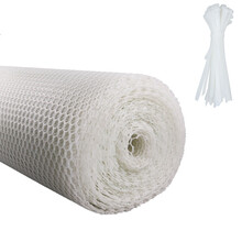 溪栖园艺 阳台防护网塑料网围栏网安护栏网胶网防猫网宠物网高层儿童隐形隔离防坠网封窗网 白色0.8孔1米宽3米长