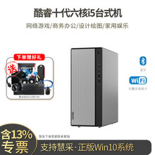 联想台式机电脑天逸510pro Win10系统家用游戏LOL商务办公美工作图PS CAD 定制版 主机 无显示器 十代六核i5-10400F 8G 1T机械+256G固态硬盘 2G独显
