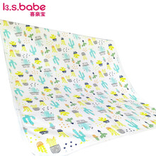 喜亲宝（K.S.babe）新生儿隔尿垫婴儿尿垫可机洗防漏透气尿布垫大姨妈垫月经垫用品100*60cm仙人掌一条装