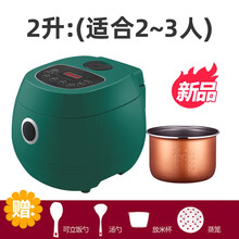志仕（ZHISHI）家用智能迷你小型电饭煲1.2L多功能电饭锅可预约不沾内胆全自动2.0L煮饭煮粥锅 2.0L复古绿赠饭勺量杯汤勺蒸笼