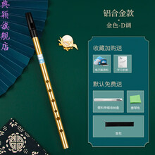 DBAO 爱尔兰哨笛 初学者入门金属哨笛 6孔C调D调高音金属直笛竖笛 香槟金D调