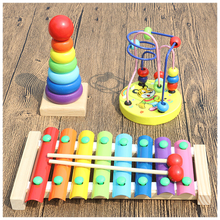 曲漾 打击乐器儿童小鼓套装音乐幼儿园响板手敲琴打鼓玩具多种组合多款可选 敲琴+小套塔+小绕珠