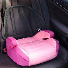 迪士尼汽车便携式儿童安全座椅增高垫3-12岁简易安装ISOFIX接口 可爱粉基础款