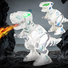 儿童恐龙玩具机甲战龙电动会走仿真霸王龙大号喷雾智能机器人男孩 卖点-收藏加购物车-送螺丝刀 单电池(约玩60分钟)